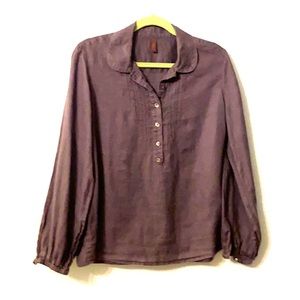 Plum Casual Cotton Blouse